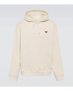 Prada Hoodie Mit Triangel-Logo - Natur