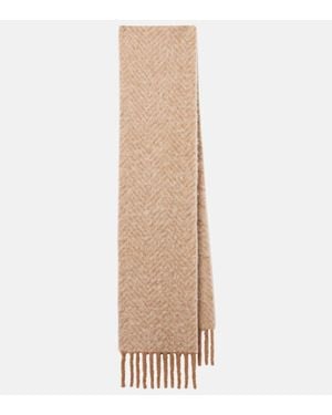 Loro Piana Chevron Alpaca-Blend Scarf - Natural