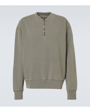 Maison Margiela Zip-Up Cotton Sweatshirt - Grey