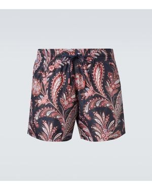 Etro Bedruckte Badeshorts - Blau