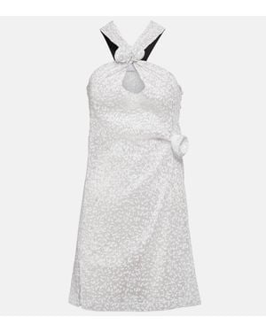 Coperni Embellished Halterneck Minidress - White