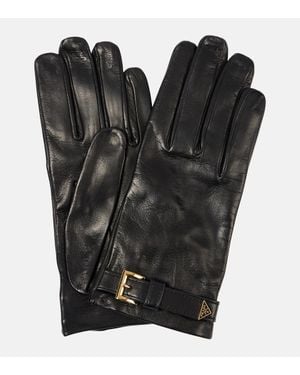 Prada Handschuhe Aus Leder - Schwarz