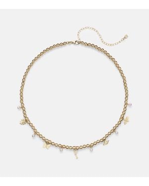 Sydney Evan Halskette Aus 14Kt Gelbgold Mit Suesswasserperlen - Mettallic
