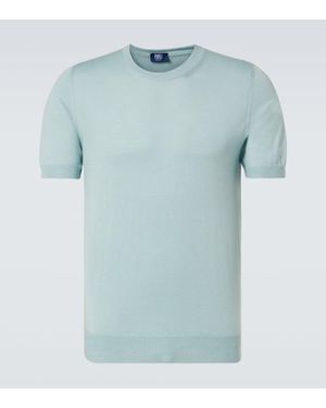 Fedeli Pullover Aus Kaschmir Und Seide - Blau