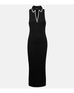 Veronica Beard Darien Cotton-Blend Polo Dress - Black