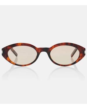 Saint Laurent Sl 567 Oval Sunglasses - Brown