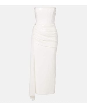 Alex Perry Bridal Bustier-Robe Mit Pailletten - Weiß