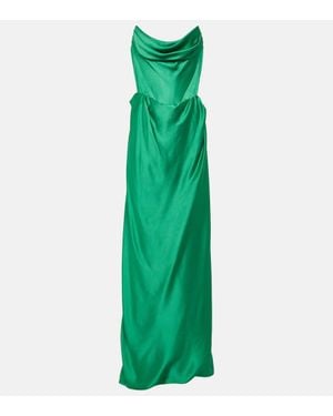 Vivienne Westwood Robe Aus Satin - Grün