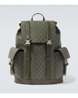 Gucci Gg Canvas Large Backpack - Green