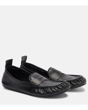 Acne Studios Mocasines Penny De Piel - Negro