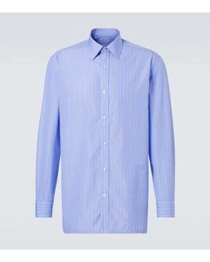 Charvet Chemise Rayee En Coton - Bleu