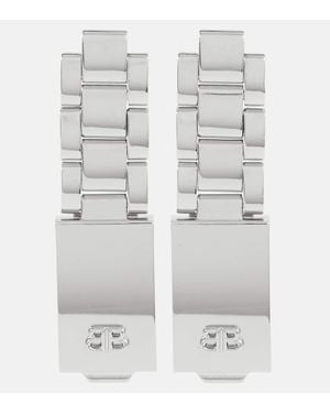 Balenciaga Ohrringe 24/7 Monaco Bb - Weiß
