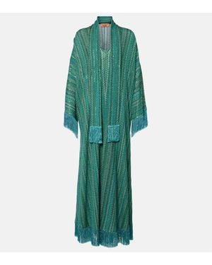 Missoni Caftano Con Lame E Paillettes - Verde