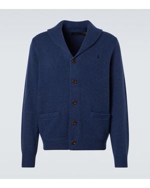 Polo Ralph Lauren Cardigan Aus Wolle Und Kaschmir - Blau