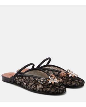 Zimmermann Verzierte Slippers Pixie Mit Leder - Schwarz