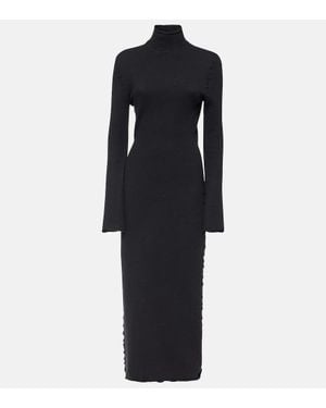 Bottega Veneta Maxikleid aus Wolle - Schwarz