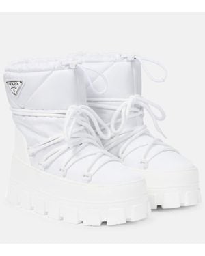 Prada Bottines Apres-Ski A Plateforme - Blanc