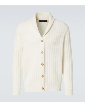 arch4 Mr Denver Ribbed-Knit Cashmere Cardigan - White