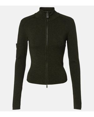 Victoria Beckham Pull En Laine Melangee - Vert