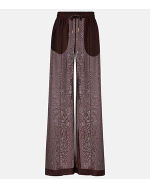 Tom Ford Cotton And Silk Palazzo Pants - Brown