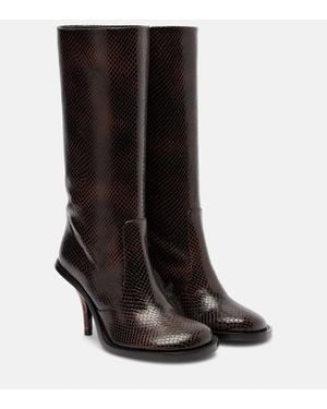 Dries Van Noten Stiefel Aus Leder - Schwarz