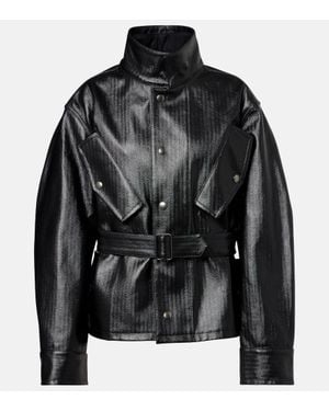 Maison Margiela Herringbone Cotton Jacket - Black