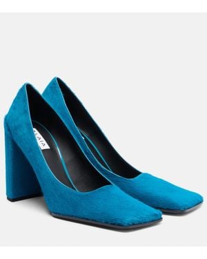 Alaïa Pumps Aus Kalbshaar - Blau