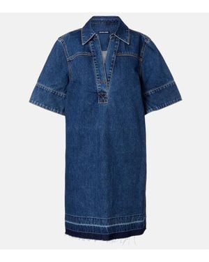 Veronica Beard Denim Shirt Dress - Blue