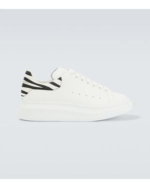 McQueen Oversized Leather Sneakers - White