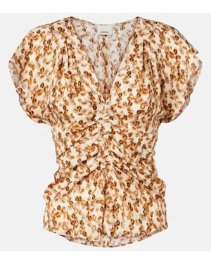 Isabel Marant Top Lonea Con Stampa - Metallizzato