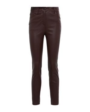 Brunello Cucinelli High-rise Skinny Leather Trousers - Brown