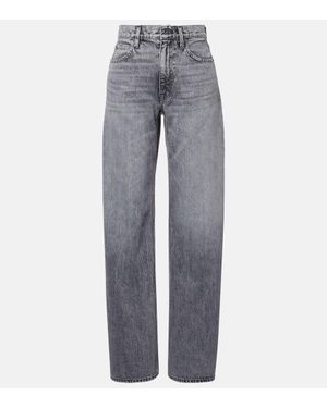 SLVRLAKE Denim Cassie High-Rise Wide-Leg Jeans - Grey