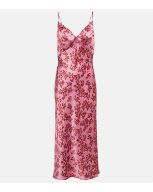 Emilia Wickstead Slipdress Trinny Aus Seidensatin - Rot