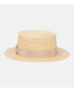Roger Vivier Verzierter Hut Tres Vivier Aus Stroh - Natur