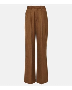 AG Jeans X Emrata Weite Hose Joan Aus Wolle - Braun