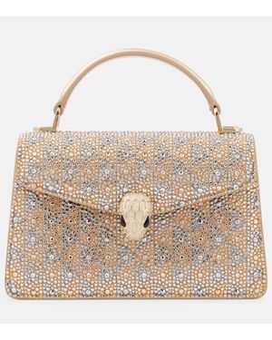 BVLGARI Sac Serpenti Forever En Daim A Ornements - Neutre