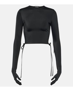 Vetements Top Cropped - Nero