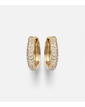 STONE AND STRAND Boucles D'Oreilles Essential En Or 14 Ct Et Diamants - Métallisé