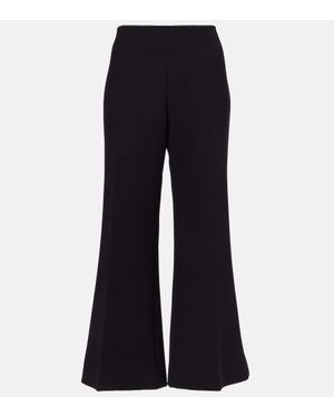 KHAITE Walter Cotton Canvas Flared Trousers - Blue