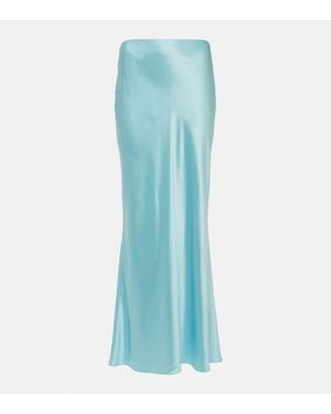 The Sei Mid-Rise-Maxirock Aus Satin - Blau