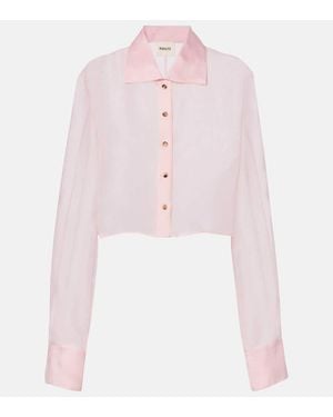 KHAITE Camisa Jasen De Organza De Seda - Rosa