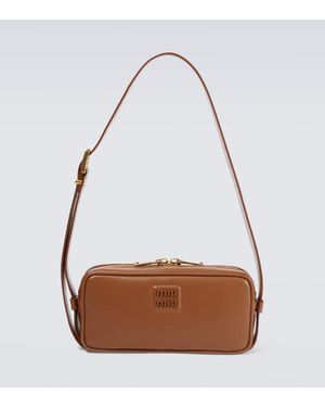 Miu Miu Messenger Bag aus Leder - Braun