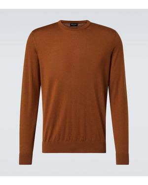 ZEGNA Pullover Aus Kaschmir Und Seide - Braun