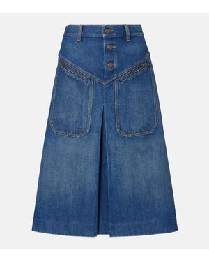 Chloé Midirock Aus Denim - Blau