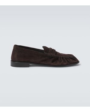 Saint Laurent Mocassins Le Loafer En Daim - Noir