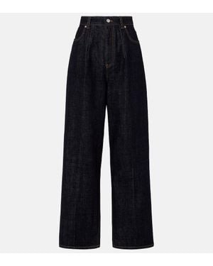 Victoria Beckham Jeans Regular A Vita Alta - Blu