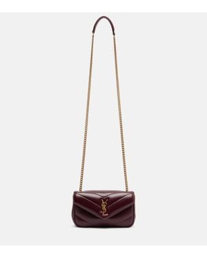 Saint Laurent Lou Lou Mini Leather Crossbody Bag - White