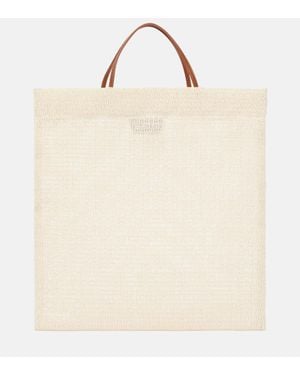 The Row Tote Barn Mit Leder - Natur