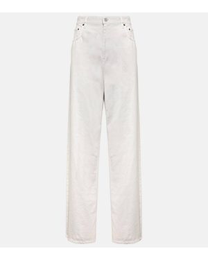 Balenciaga Mid-Rise Wide-Leg Jeans - White