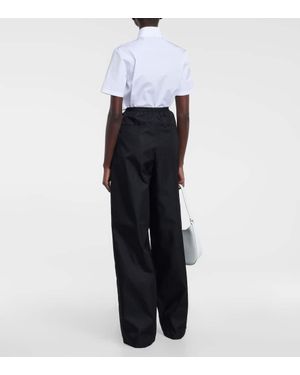 パンツ PRADA Black Satin Wide-Leg Pant P00842556.jpg